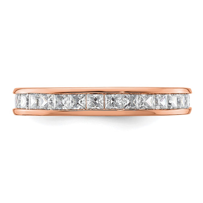 Buy Exclusive 2-Carat Princess Cut Diamond Eternity Band in 14K Rose Gold-3