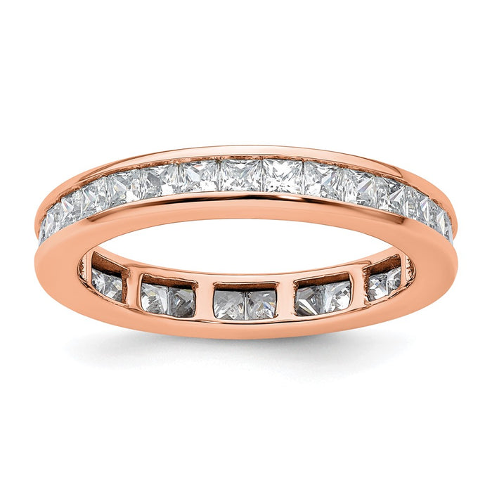 Buy Exclusive 2-Carat Princess Cut Diamond Eternity Band in 14K Rose Gold-1