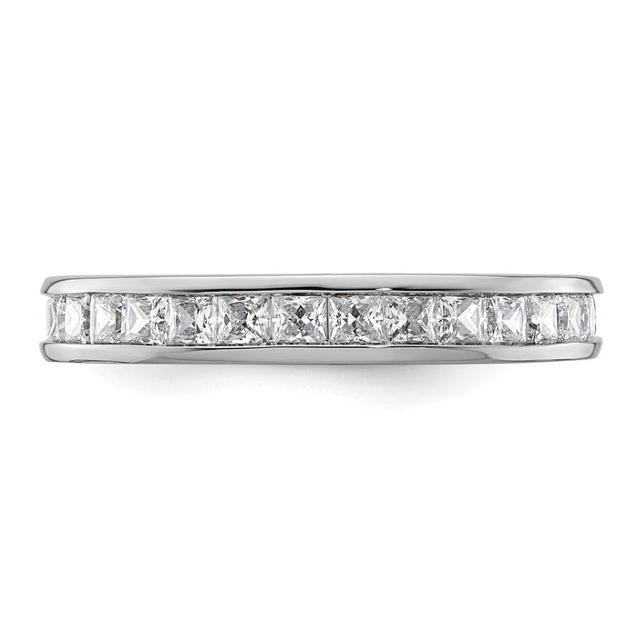 Shop Exclusive 14K White Gold 2 Carat Princess Cut Diamond Eternity Band-3