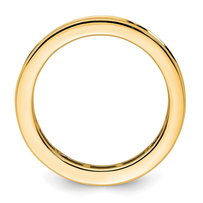 High-Quality 14K Gold 2-Carat Princess Cut Diamond Eternity Band - Stylish Size 9-2