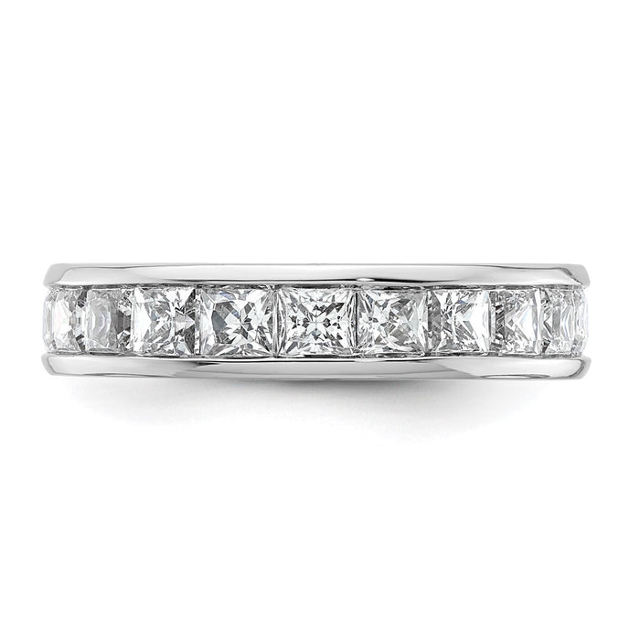 Buy Designer 3 Carat Princess Cut Diamond Eternity Band in 14K White Gold-3