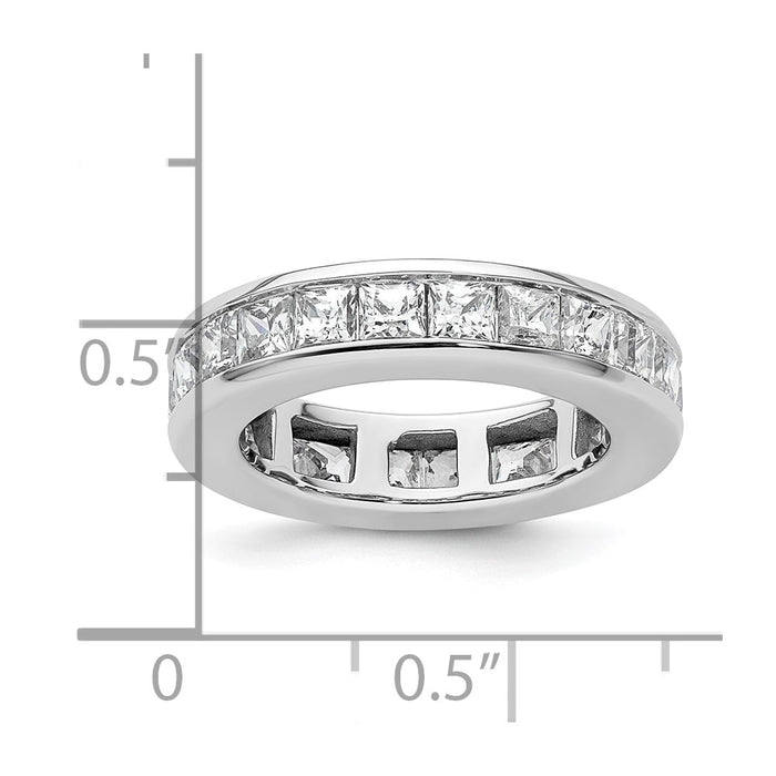 Buy Designer 3 Carat Princess Cut Diamond Eternity Band in 14K White Gold-4