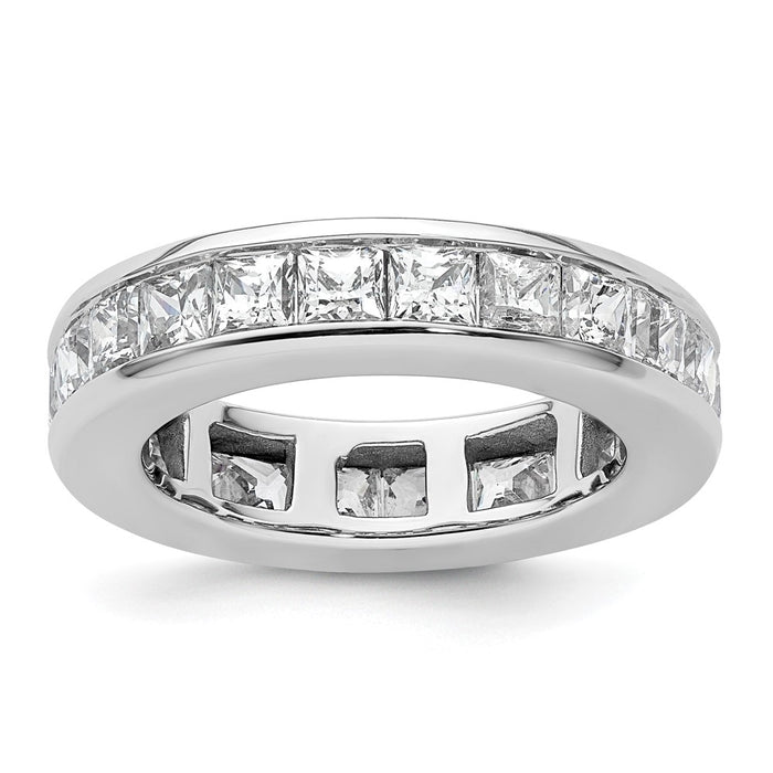 Buy Designer 3 Carat Princess Cut Diamond Eternity Band in 14K White Gold-1