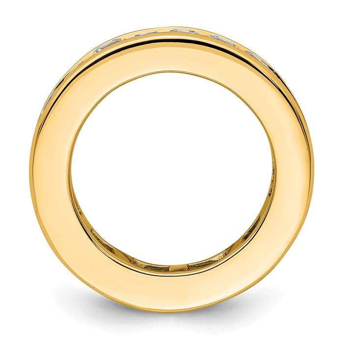 Buy Luxury 14K Polished 3-Carat Princess Cut Diamond Eternity Band, Size 4.5-2