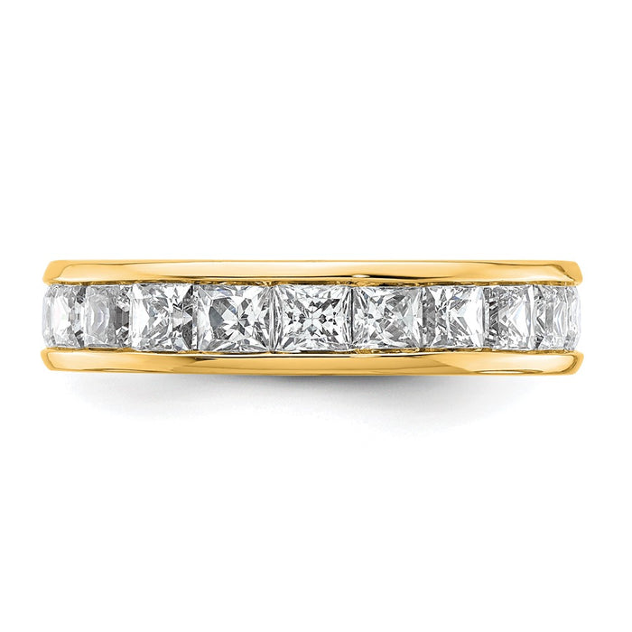 Buy Luxury 14K Polished 3-Carat Princess Cut Diamond Eternity Band, Size 4.5-3
