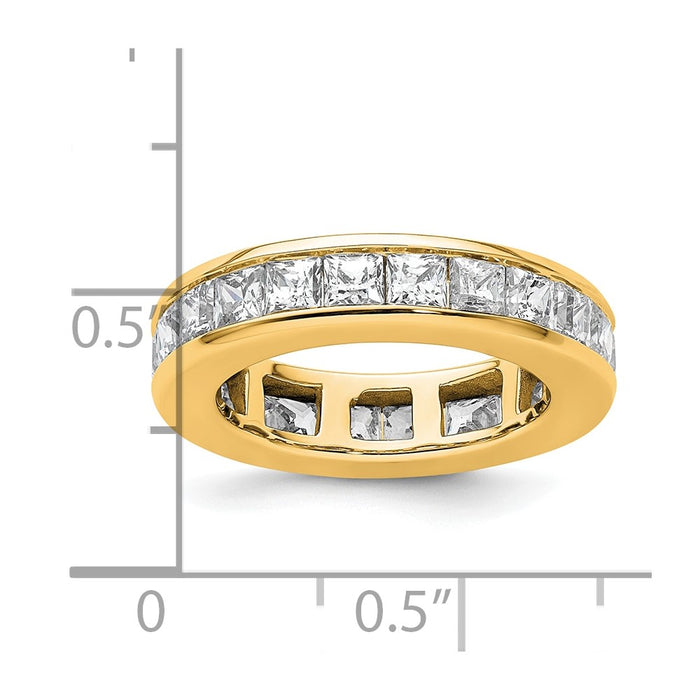 Buy Stylish 14K Gold 3-Carat Princess Cut Diamond Eternity Band - Size 4-4