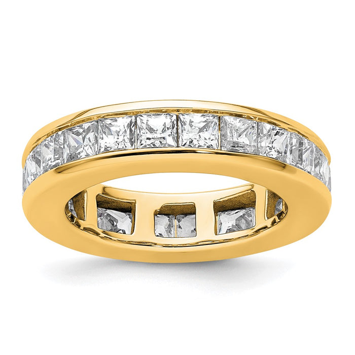 Buy Stylish 14K Gold 3-Carat Princess Cut Diamond Eternity Band - Size 4-1