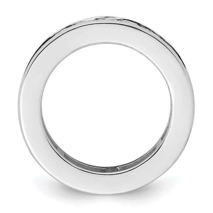 Buy 14K White Gold 3 Carat Princess Cut Diamond Eternity Band - Stylish Size 5-2