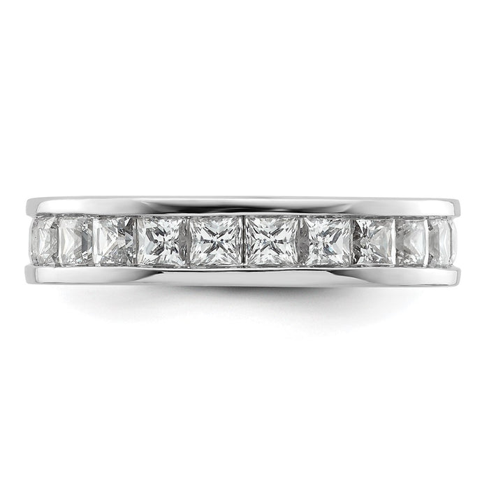 Buy Stylish 14K White Gold 3 Carat Diamond Eternity Band - Size 6.5-3