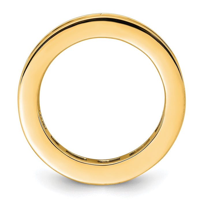 Shop Stylish 14K Polished 3-Carat Princess Cut Diamond Eternity Band, Size 6.5-2