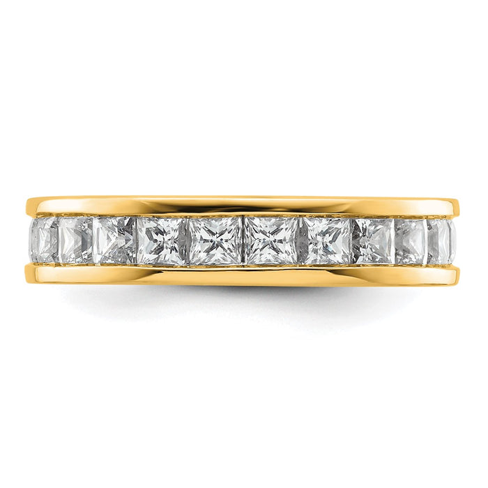 Buy Exclusive 14K Polished 3-Carat Princess Cut Diamond Eternity Band, Size 6-3