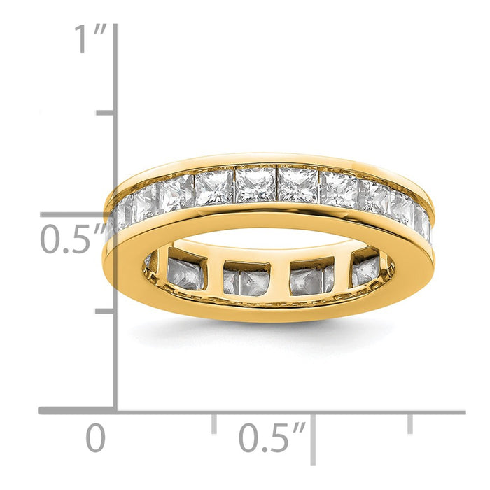 Shop Stylish 14K Polished 3-Carat Princess Cut Diamond Eternity Band, Size 6.5-4