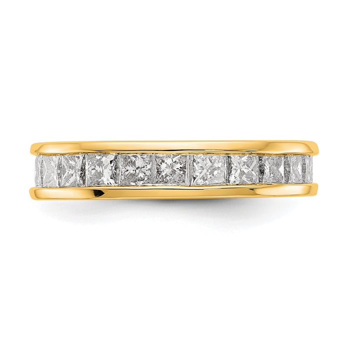 Order a Stylish 14K Gold 3-Carat Princess Cut Diamond Eternity Band, Size 7.5-3