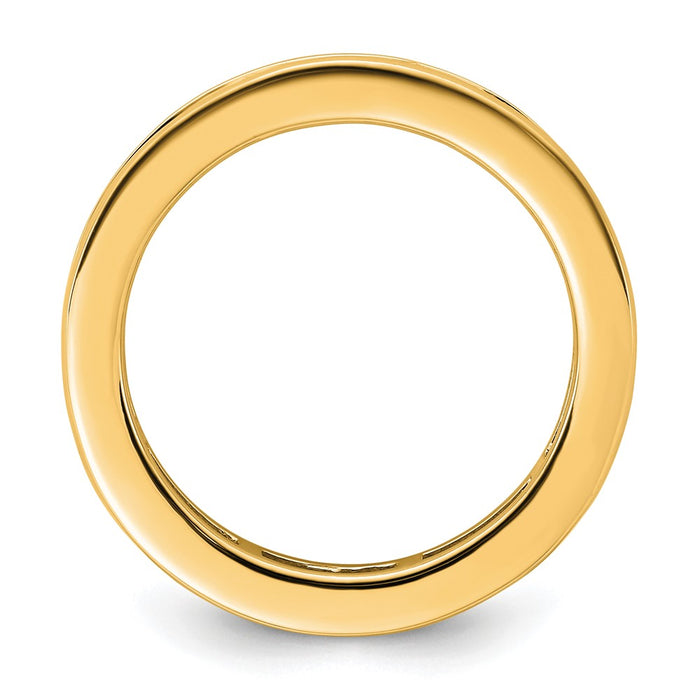 Shop Exclusive 14K Gold Channel-Set 3-Carat Princess Cut Diamond Ring - Stylish Value!-2