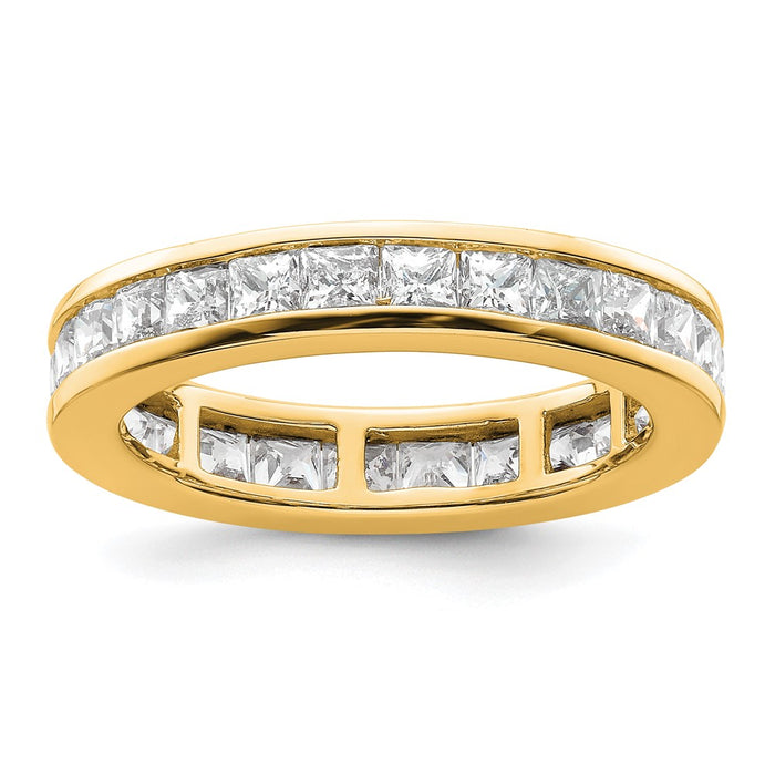 Shop Exclusive 14K Gold Channel-Set 3-Carat Princess Cut Diamond Ring - Stylish Value!-1