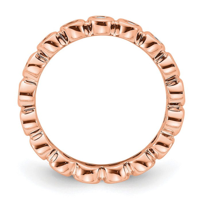 Buy Exclusive 14K Rose Gold 1/2 Carat Diamond Eternity Band - Stylish Size 4-2