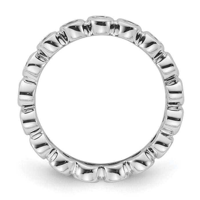 Buy Stylish 14K White Gold Eternity Band - 1/2 Carat Diamond, Size 4.5-2
