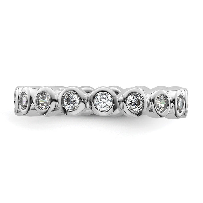 Buy Stylish 14K White Gold Eternity Band - 1/2 Carat Diamond, Size 4.5-3
