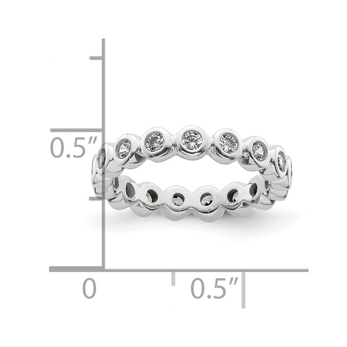 Shop Stylish 14K White Gold 1/2 Carat Diamond Eternity Band - Size 4, Affordable Price-4