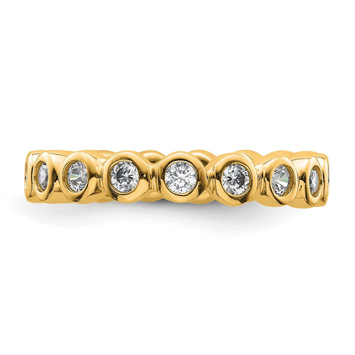 Buy 14K Gold 1/2 Carat Diamond Eternity Band - Stylish & Affordable, Size 4-3