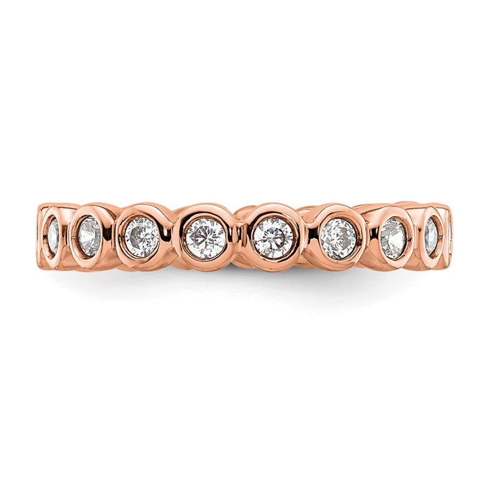 Buy Exclusive 14K Rose Gold 1/2 Carat Diamond Eternity Band - Size 5.5-3