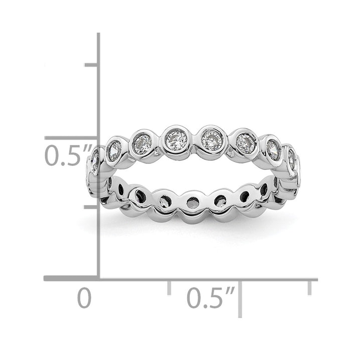 Buy Stylish 14K White Gold 1/2 Carat Diamond Eternity Band - Size 5, Value!-4