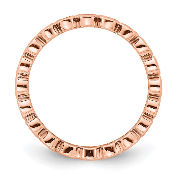 Buy Stylish 14K Rose Gold 1/2 Carat Diamond Eternity Band, Size 6-2