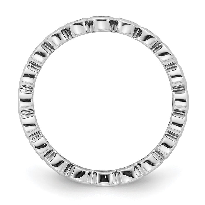High-Quality 14K White Gold 1/2 Carat Diamond Eternity Band - Stylish Size 6.5-2