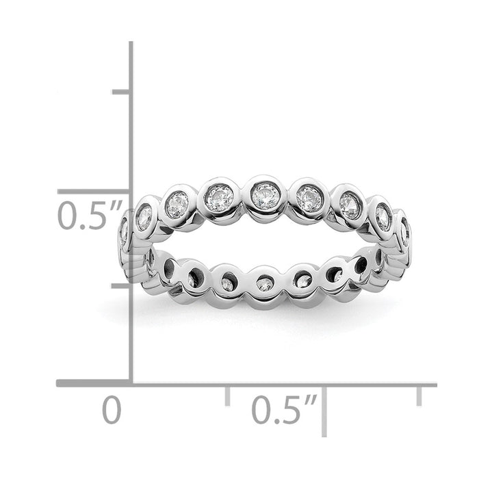 Buy Exclusive 14K White Gold 1/2 Carat Diamond Eternity Band - Stylish Size 6-4