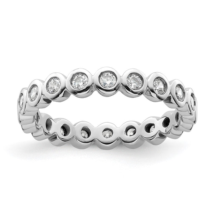 Buy Exclusive 14K White Gold 1/2 Carat Diamond Eternity Band - Stylish Size 6-1