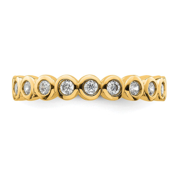 High-Quality 14K Gold 1/2 Carat Diamond Eternity Band - Stylish Size 6-3