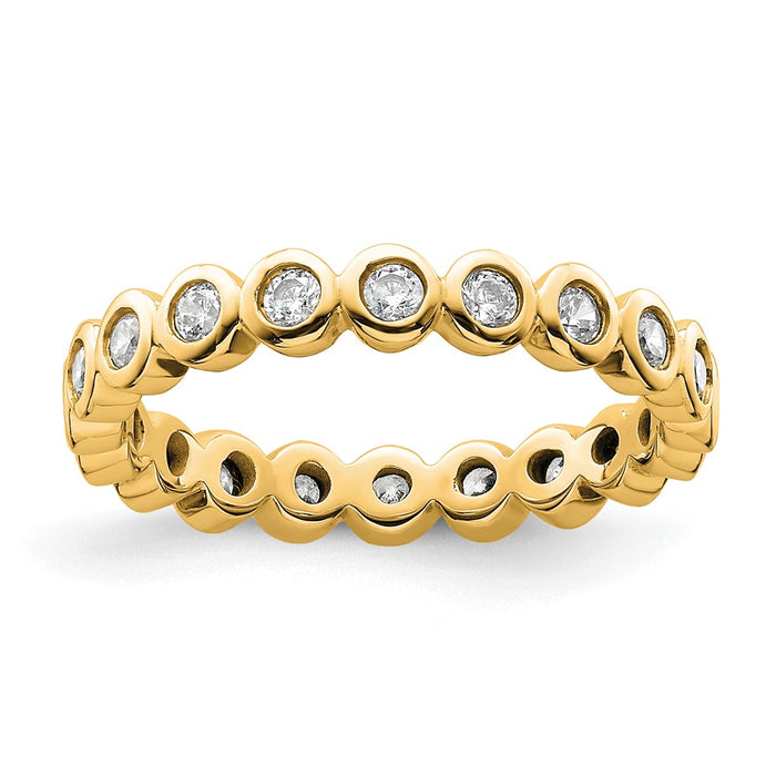 High-Quality 14K Gold 1/2 Carat Diamond Eternity Band - Stylish Size 6-1