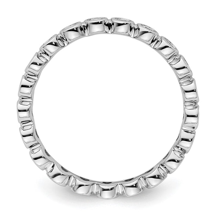 Exclusive 14K White Gold Eternity Band with 1/2 Carat Diamond - Stylish Size 8.5-2