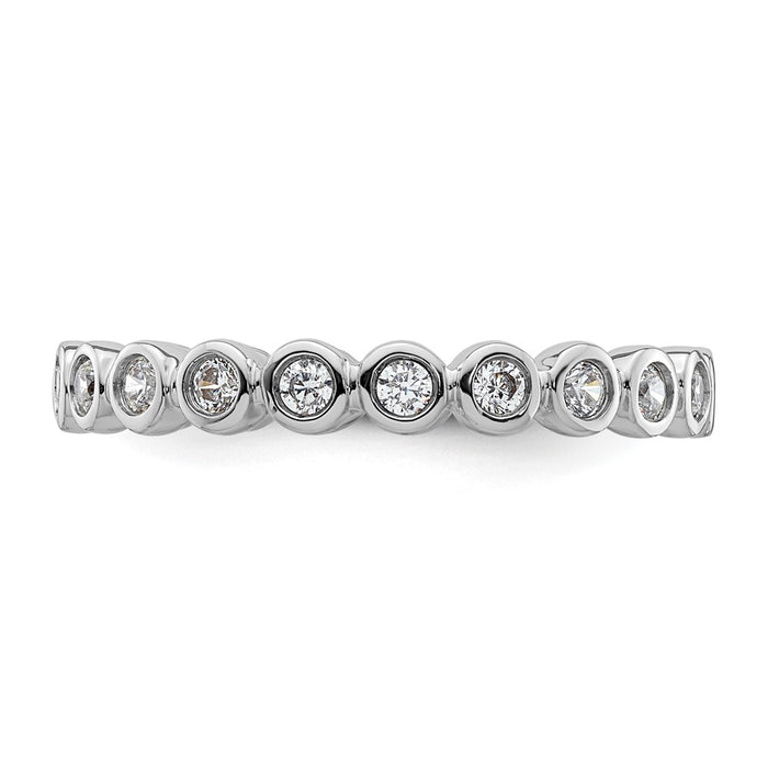 Exclusive 14K White Gold Eternity Band with 1/2 Carat Diamond - Stylish Size 8.5-3