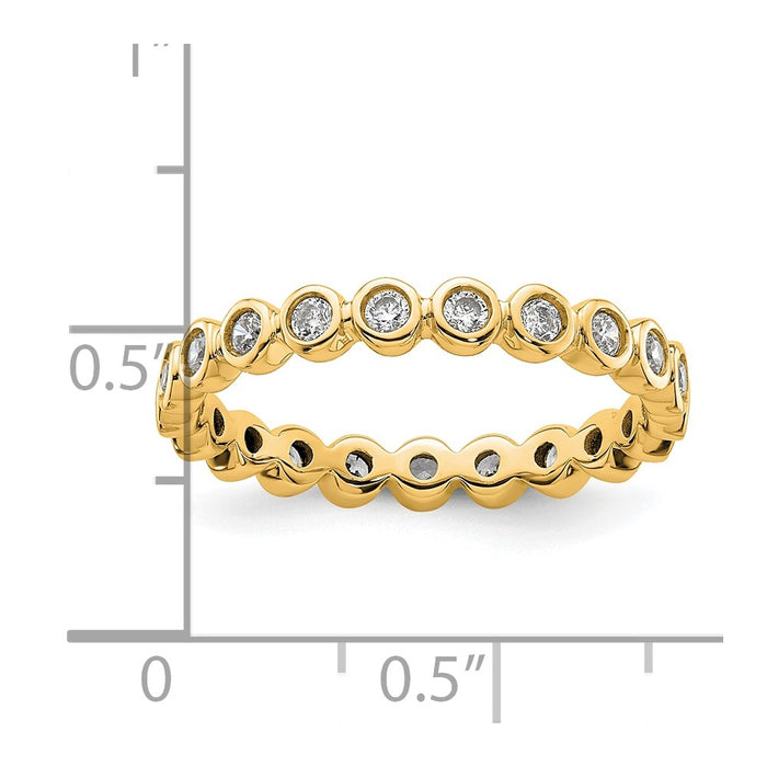 Buy Exclusive 14K Gold 1/2 Carat Diamond Eternity Band - Stylish Size 8.5-4
