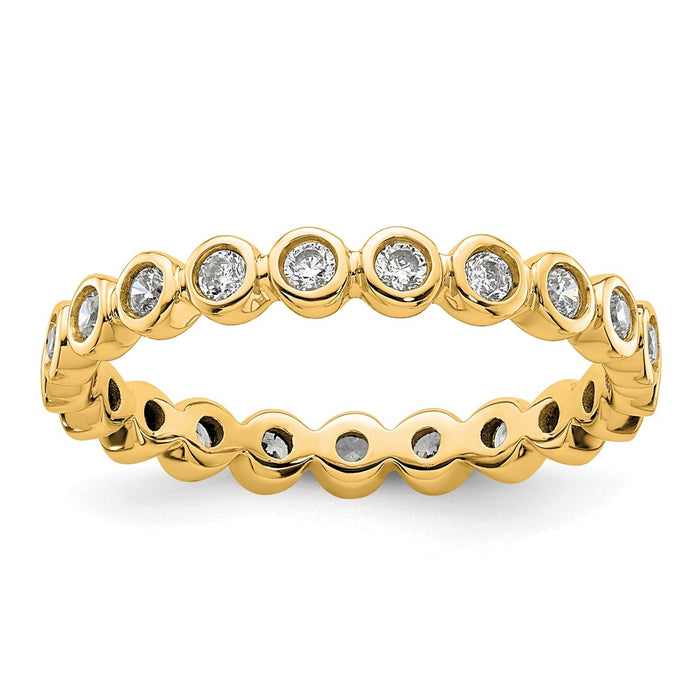 Buy Exclusive 14K Gold 1/2 Carat Diamond Eternity Band - Stylish Size 8.5-1