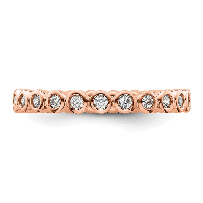 Buy Exclusive 14K Rose Gold 1/2 Carat Diamond Eternity Ring - Stylish Size 9-3