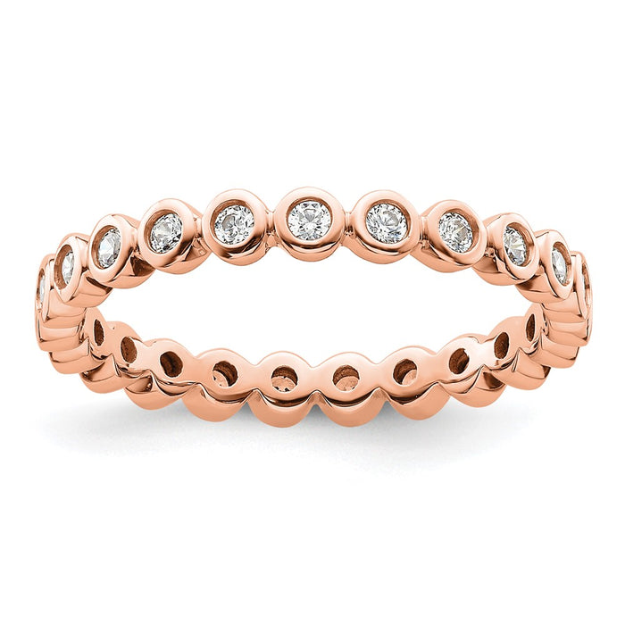 Buy Exclusive 14K Rose Gold 1/2 Carat Diamond Eternity Ring - Stylish Size 9-1