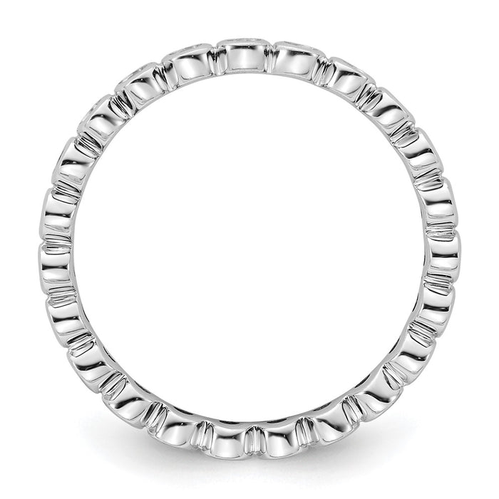 Shop Exclusive 14K White Gold 1/2 Carat Diamond Eternity Band - Stylish Size 9-2
