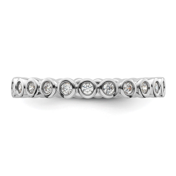 Shop Exclusive 14K White Gold 1/2 Carat Diamond Eternity Band - Stylish Size 9-3
