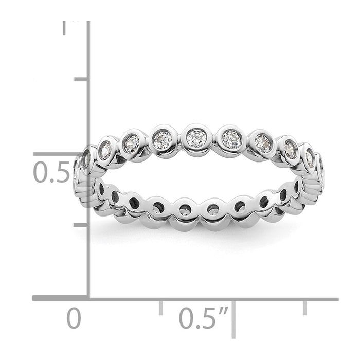 Shop Exclusive 14K White Gold 1/2 Carat Diamond Eternity Band - Stylish Size 9-4
