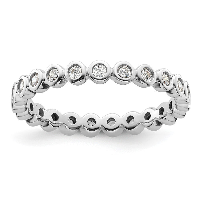 Shop Exclusive 14K White Gold 1/2 Carat Diamond Eternity Band - Stylish Size 9-1