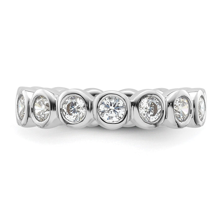 Buy Stylish 14K White Gold 1 Carat Diamond Eternity Band - Size 4.5 Clearance-3
