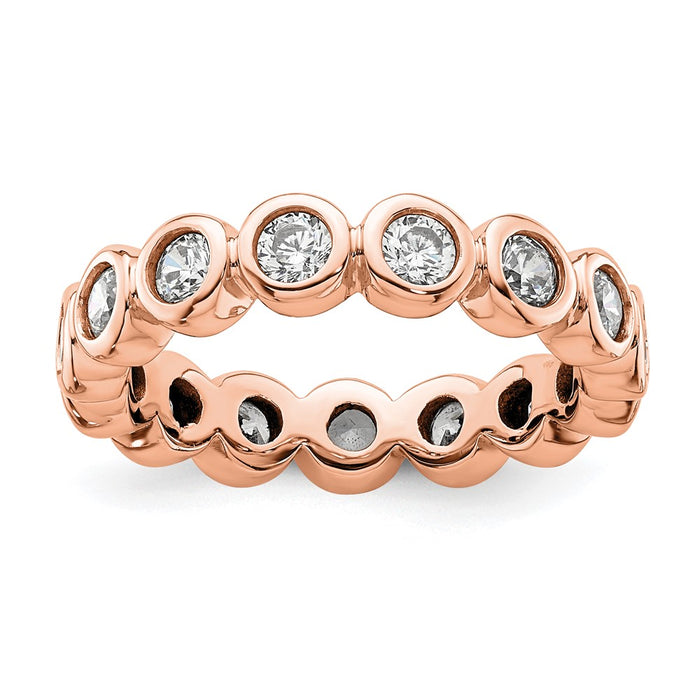 Buy Stylish 14K Rose Gold Eternity Band with 1 Carat Diamond - Size 5.5-1