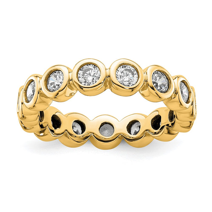 High-Quality 14K Gold 1 Carat Diamond Eternity Band - Stylish Size 5 Value-1