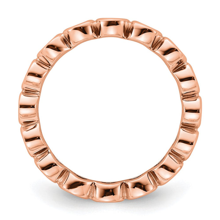 Buy Stylish 14K Rose Gold 1 Carat Diamond Eternity Band - Size 6.5-2