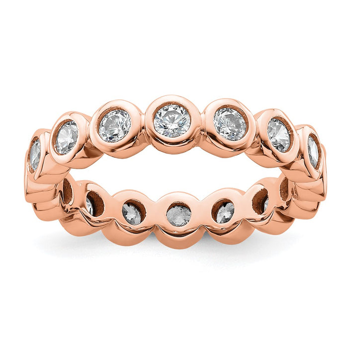 Exclusive 14K Rose Gold 1-Carat Diamond Eternity Band | Stylish Size 6 Value-1