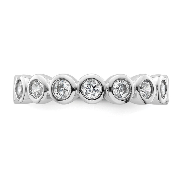 Buy Exclusive 14K White Gold 1-Carat Diamond Eternity Band - Size 6.5, Stylish!-3
