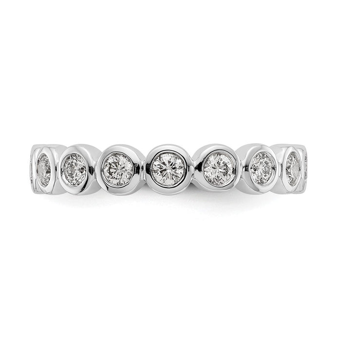 Buy Exclusive 14K White Gold Polished 1 Carat Diamond Eternity Band - Size 7-3