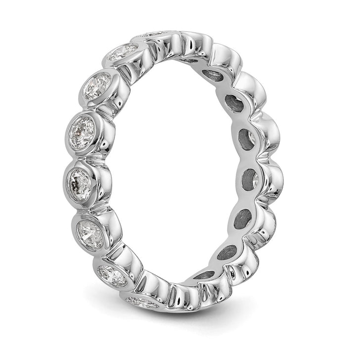 Buy Exclusive 14K White Gold Polished 1 Carat Diamond Eternity Band - Size 7-4